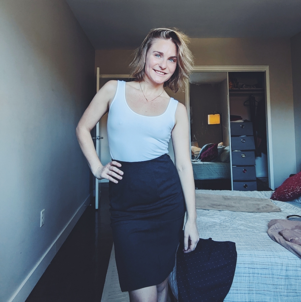 Charcoal Pencil Skirt